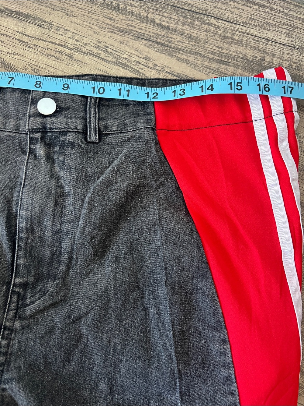 Men Black Sweatpants with Red Side Stripes - Picture 7 of 10